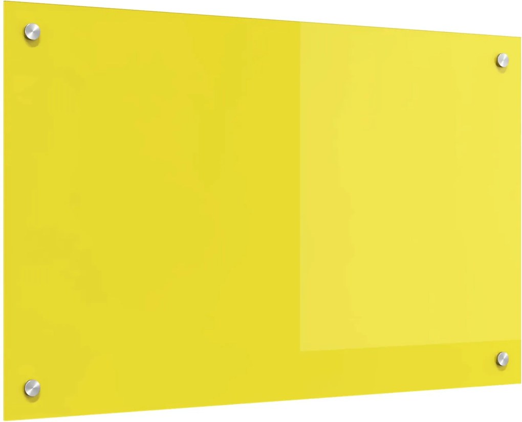 vidaXL Konyhai splashback Sárga 80 x 50 cm edzett üveg