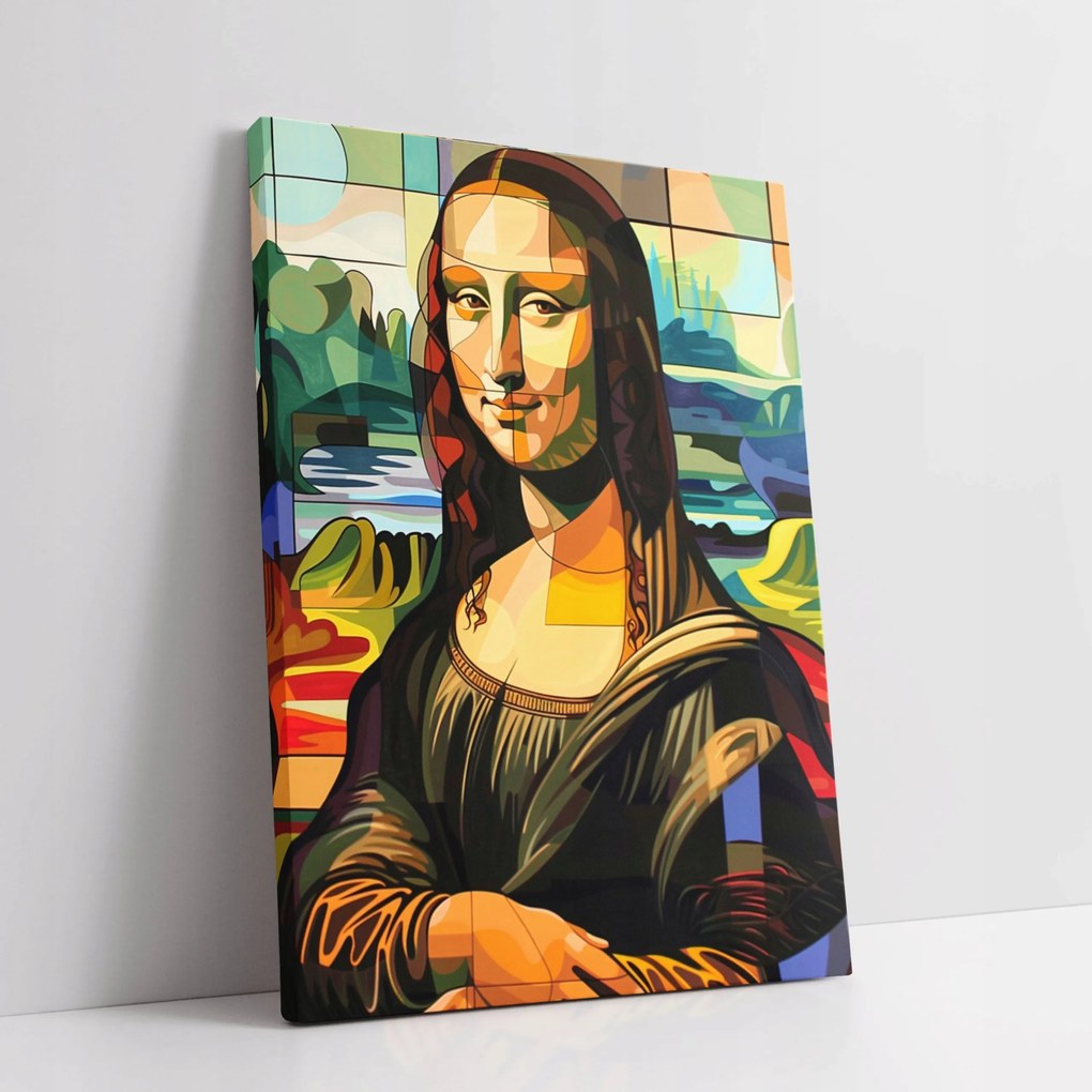 Mona Lisa Picasso stílusú vászonkép otthonra nappaliba 45x60