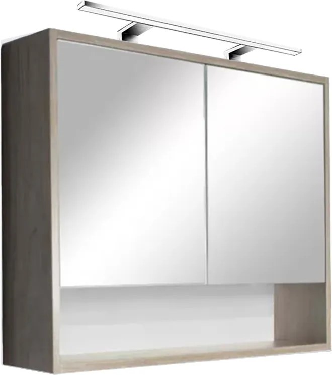 Luna 80 felső tükrös szekrény, Sonoma tölgy