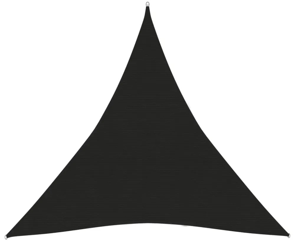 fekete HDPE napvitorla 160 g/m² 4,5 x 4,5 x 4,5 m