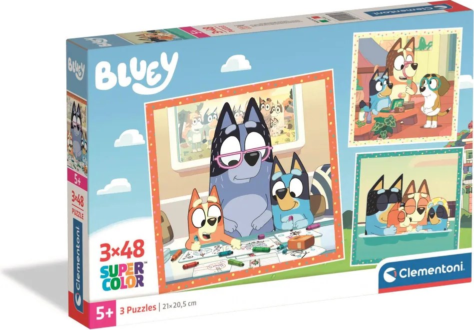 Bluey Creative Play 3x48 db-os puzzle Clementoni