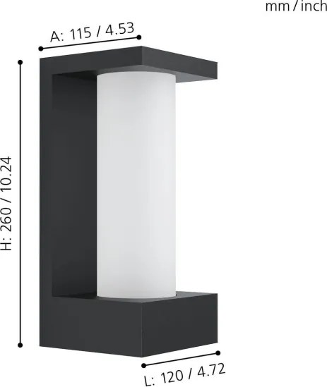 Eglo 98744 - LED Kültéri fali lámpa CIVIDINO LED/6W/230V IP44