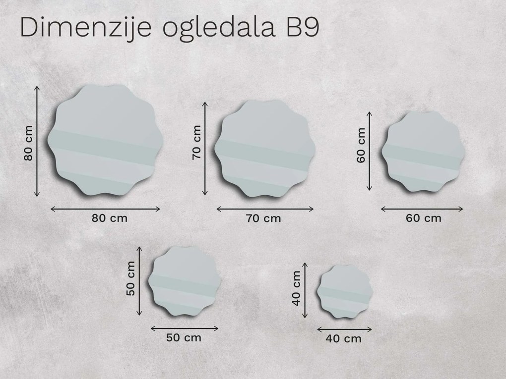 Base tükör B9 80x80