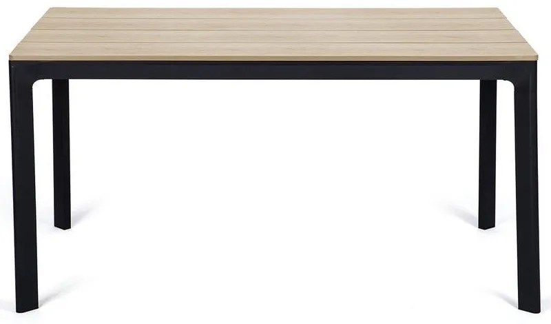 4 db fekete étkezőszék Kai és természetes asztal Thor - Bonami Essentials