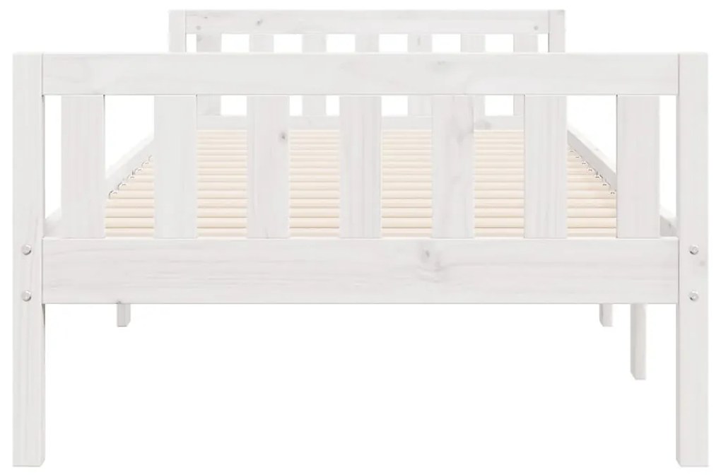 fehér tömör fenyőfa gyerekágy matrac nélkül 90 x 190 cm