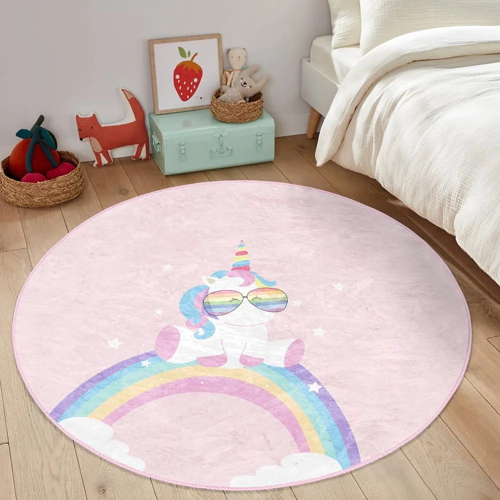 Rózsaszín gyerek szőnyeg ø 120 cm Comfort – Mila Home