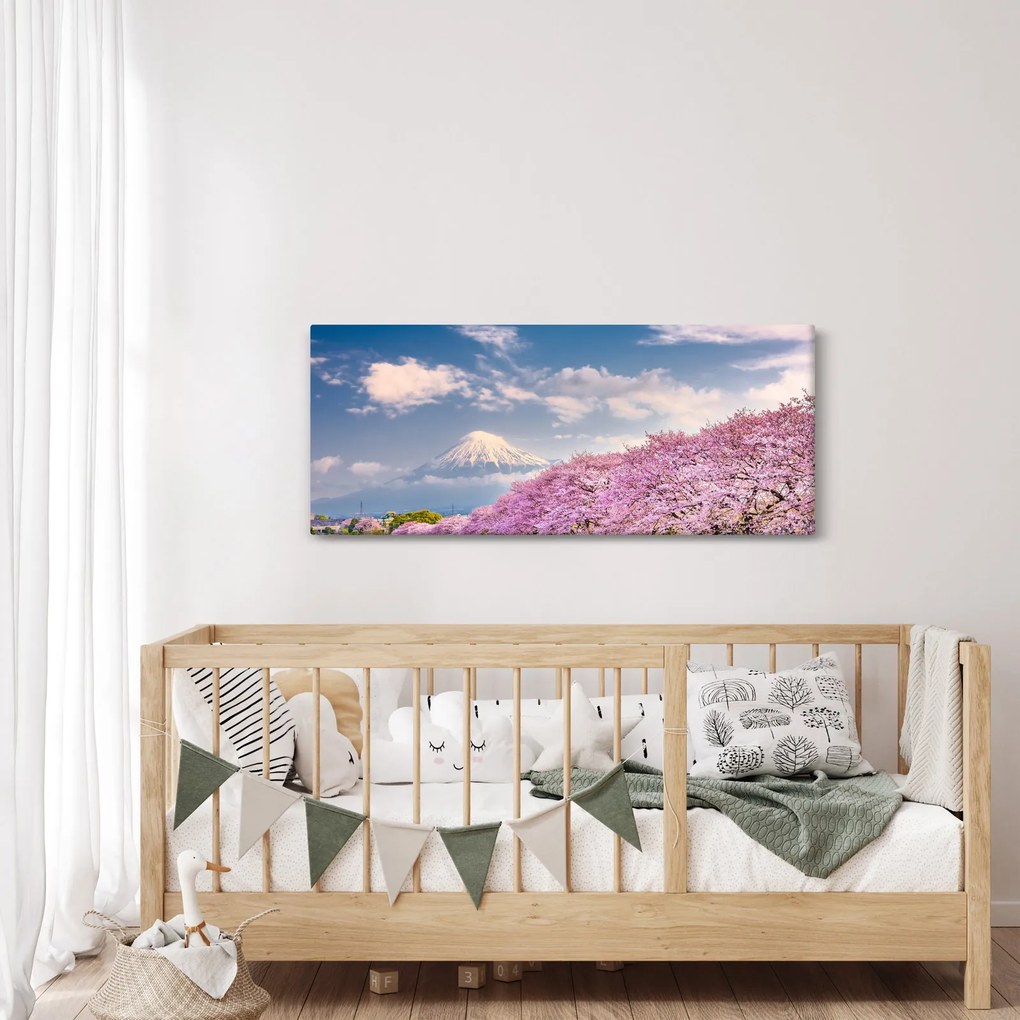 Kép - Japán tavaszi táj (120x50 cm)