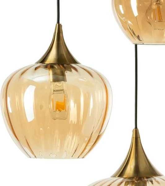 ONLI - ELIDE kábeles függőlámpa 3xE27/15W/230V fekete/réz