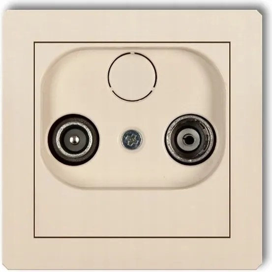 Bézs telefon aljzat 1DGT-1 Deco Karlik