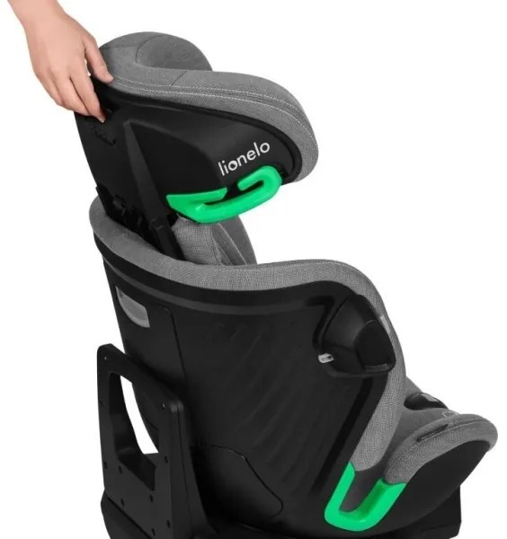 Lionelo HARMONY i-Size 40-150 cm forgatható autósülés alapzattal, fekete/szürke