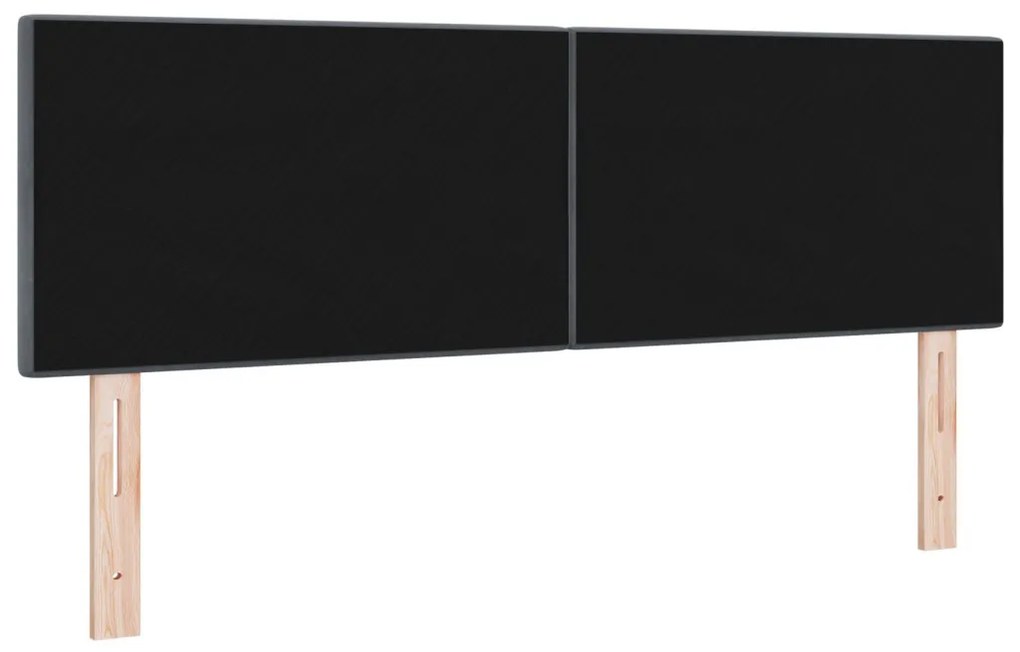 Fejtámla Gombos Párnázott Sötétszürke 140 cm Bársony