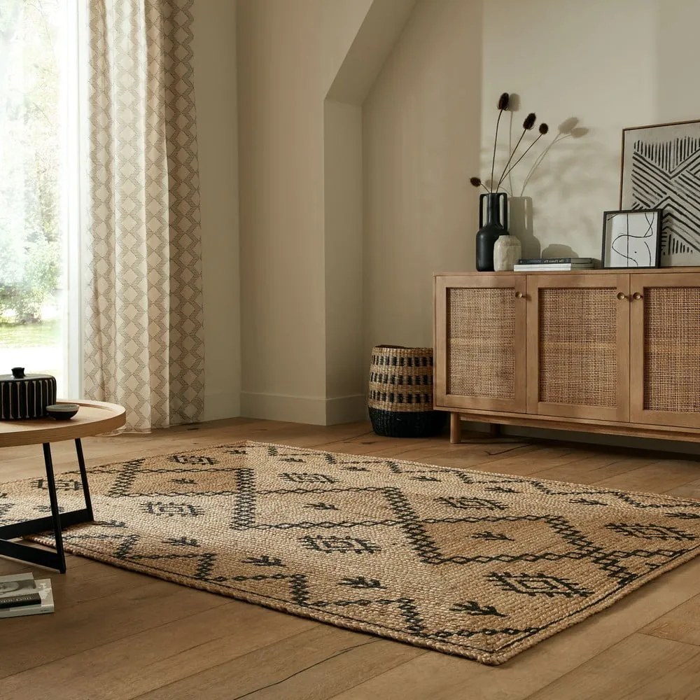 Natúr színű juta szőnyeg 120x170 cm Rowen – Flair Rugs
