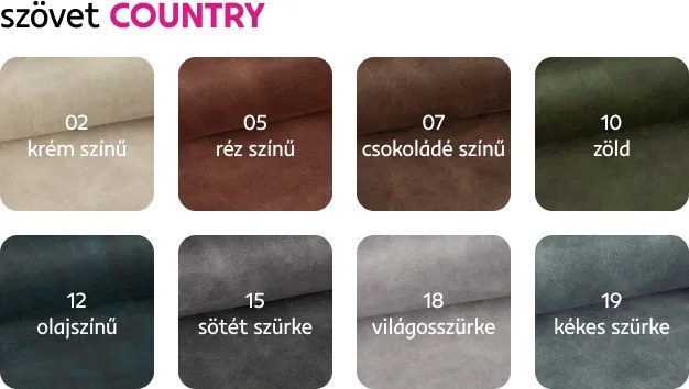 Ülőgarnitúra, szürke, balos, MALAGA