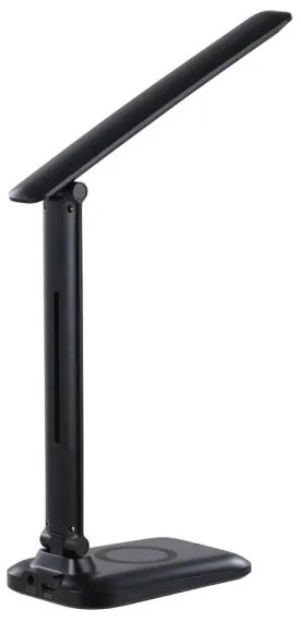 Immax 09106L - LUMI dimmelhető LED asztali lámpa vezeték nélküli Qi töltéssel LED/7W/230V fekete