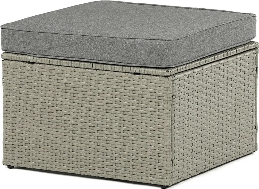 Kerti bútor garnitúra 140x70x60 cm, polyrattan, szürke, AZS-A1719 GREY