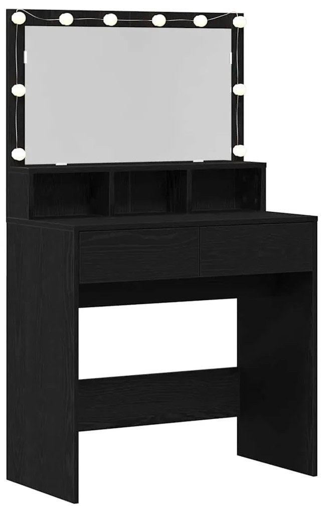 Öltözködőasztal fiókkal Musta tammi 80 x 41 x 134,5 cm Faanyag