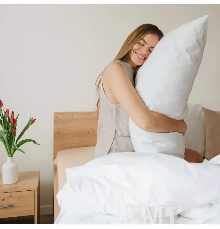 EMI fehér deluxe pamut ágyneműhuzat, A kibővített egyszemélyes ágy szett tartalma: 1x 140x220 + 1x 70x90