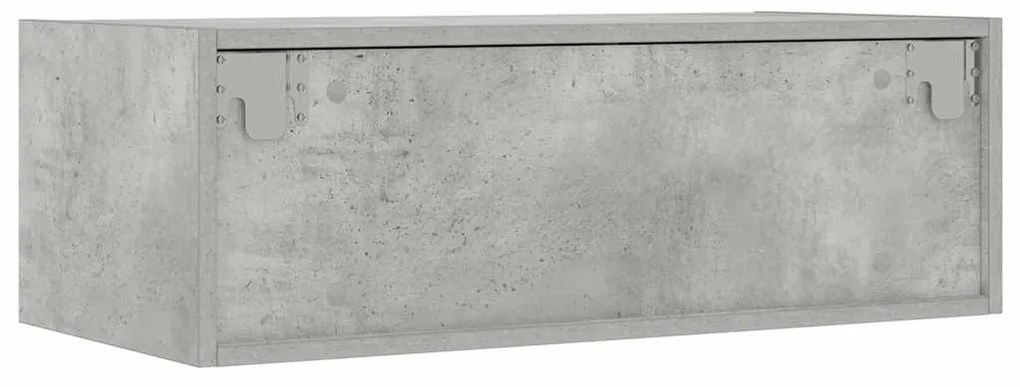 TV szekrény LED világítással beton szürke 75x35,5x25 cm