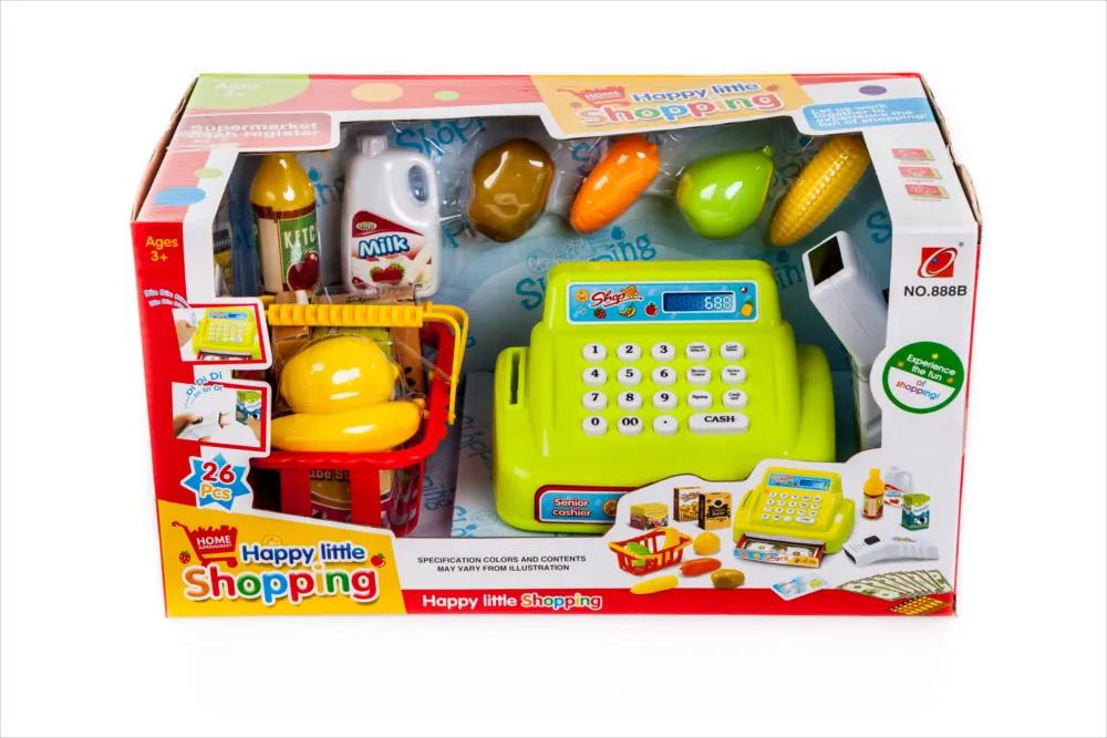KIK, gyermek pénztárgép + kiegészítők, zöld, KX9769