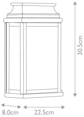 Elstead - Kültéri fali lámpa ST MARTINS 1xE27/100W/230V IP44 bronz