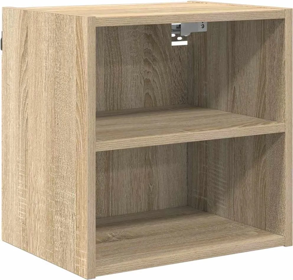 vidaXL Függő szekrény tárolóval Sonoma tölgy 40 x 29,5 x 40 cm Faanyag
