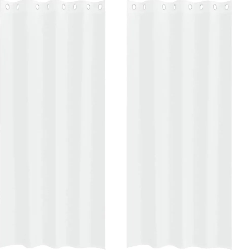 vidaXL Voile Függöny függönyökkel 2 pcs Fehér 225 x 140 cm Poliészter