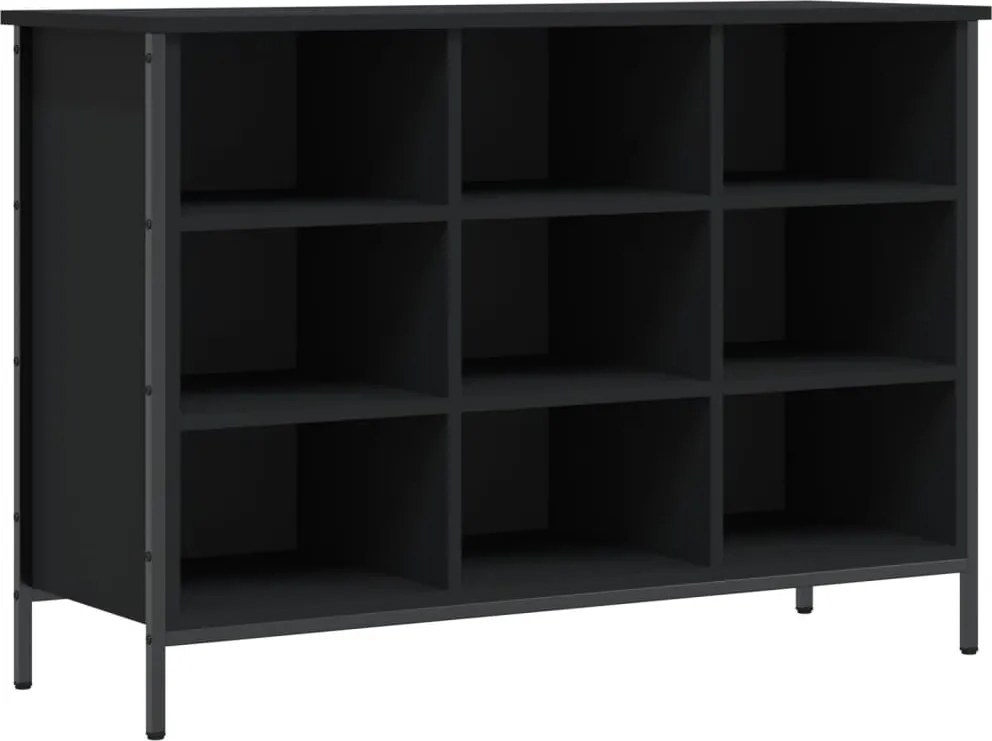 vidaXL fekete szerelt fa cipőszekrény 100 x 35 x 70 cm