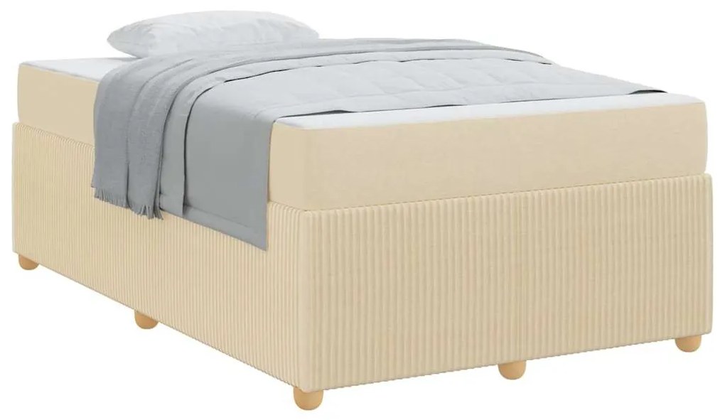 Ágykeret matraccal matracmal Krém 120 x 200 cm szövet