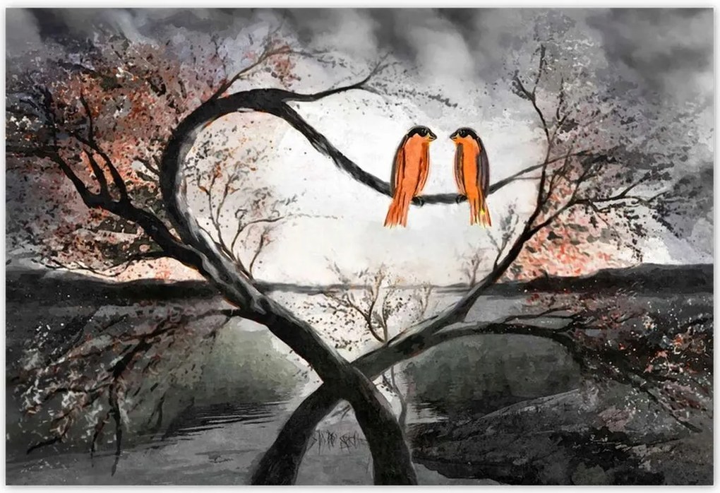 Poszterek 155x105 Összefont fák Szerelem