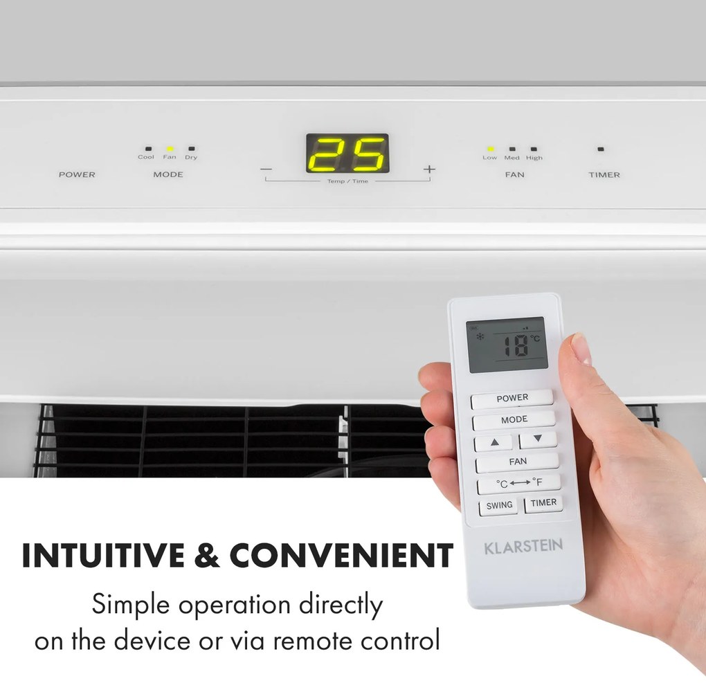 Iceblock, mobil klíma, 3 az 1-ben, 12 000 BTU/3,5 kW, 400 m³/h max., fehér