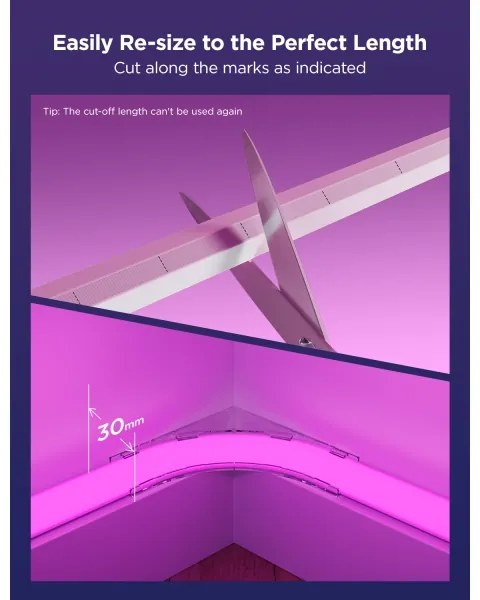 Govee - Neon MATTER LED saroksín 5m RGBIC Wi-Fi