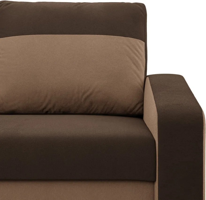 Hewlet fotel, szövet anyag, hab töltet, barna