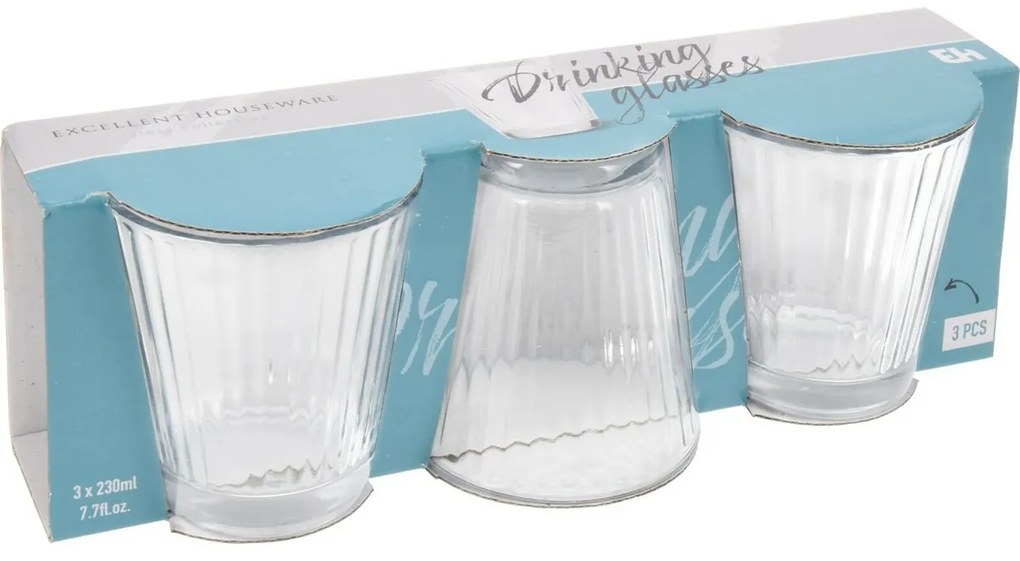 EH Stripes pohárkészlet 3 db, 230 ml