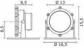 NOVOLUX 382A-L0316D-30 GAMBLE Kültéri Reflektor Fehér, Ezüst LED IP68