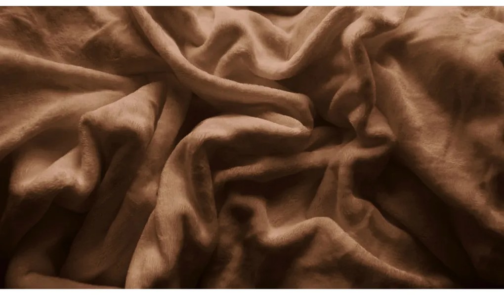 Mikro plüss lap 180x200 cm világosbarna