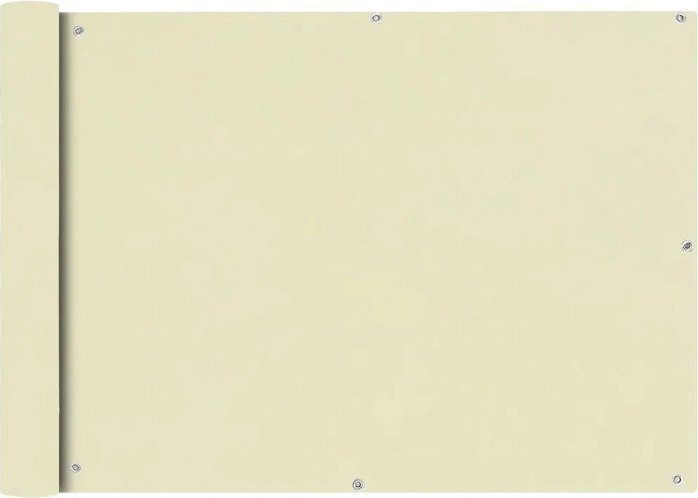 vidaXL 75x400 cm krém Oxfrod szövetű erkély ablak sötétítő
