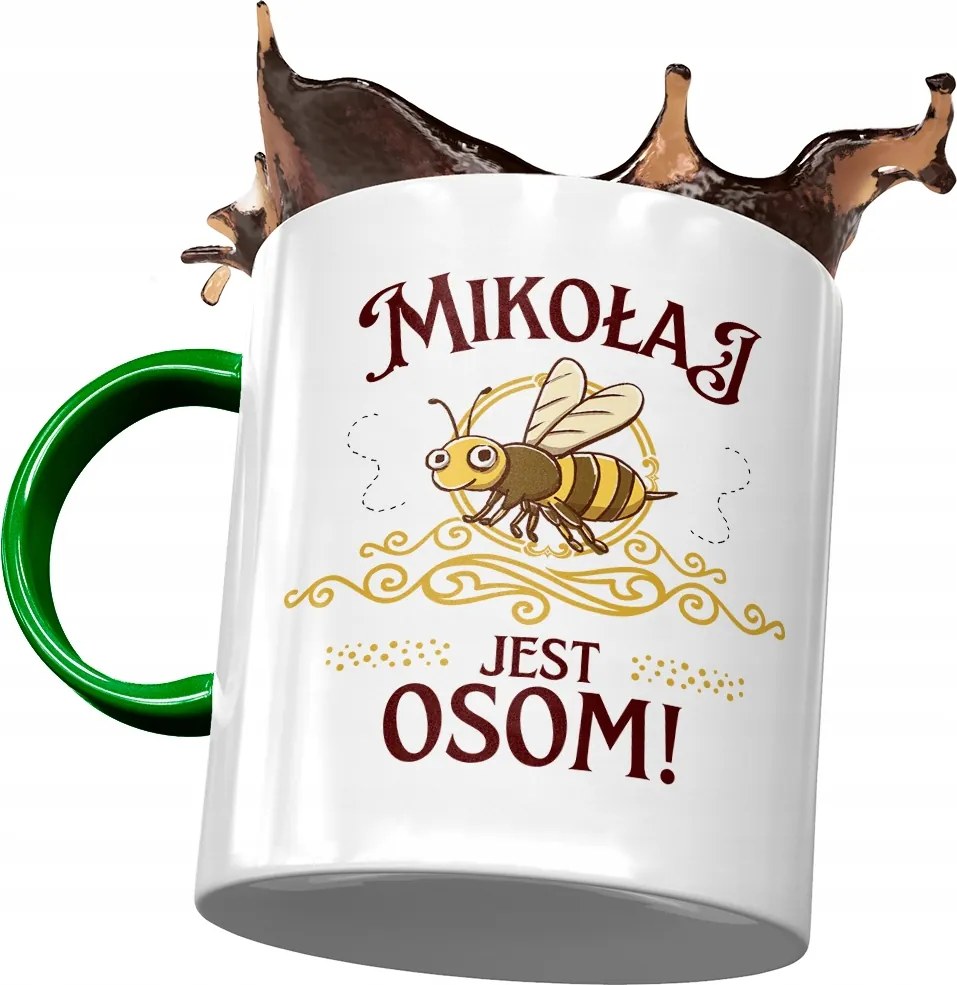 Zöld Bögre Mikulás Kollégáknak Ajándék Nyomtatott Fotóval