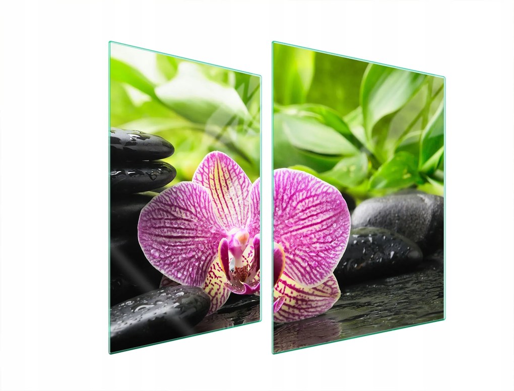 Üveg Tűzhelyvédő Főzőlap 70x52 Orchidea Edzett Üveg