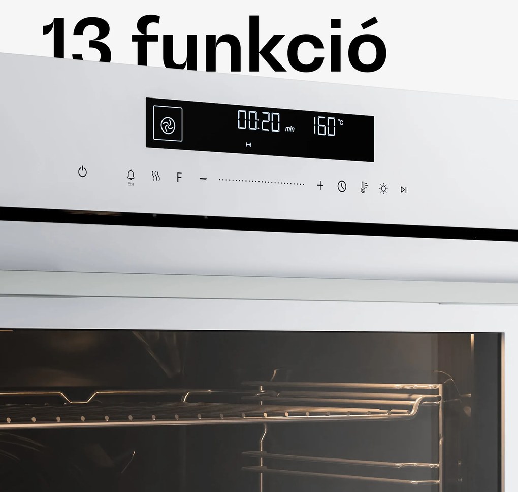 Klarstein Velaire Beépíthető sütő Fehér, 74L, A+, 3160 W, 60 cm
