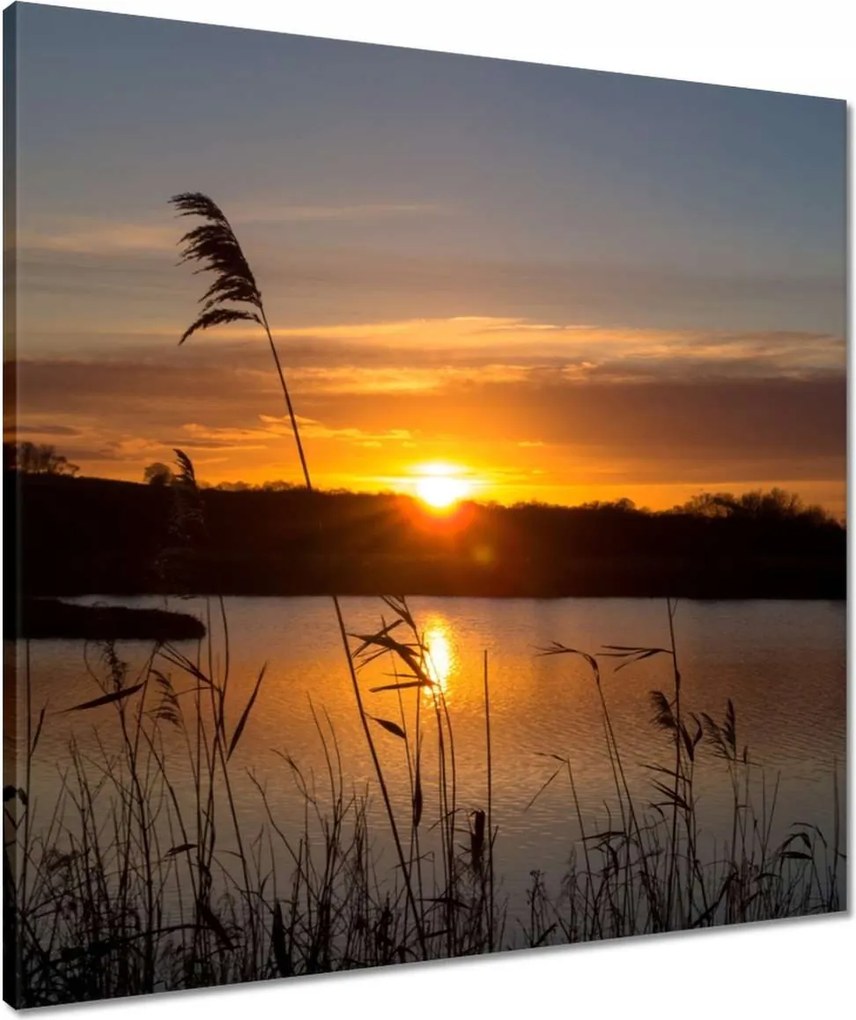 Vászonkép 60x60 Nyugat a tóparton