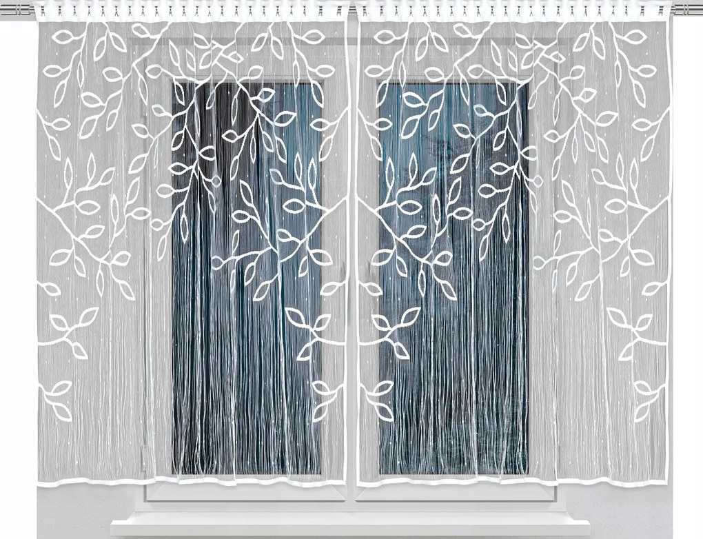 Mg spagetti függöny Zsinór 25856 150x160cm Fehér lengyel