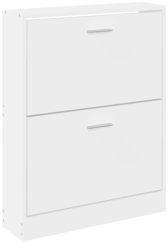 fehér, rétegelt fa cipősszekrény 59 x 17 x 81 cm