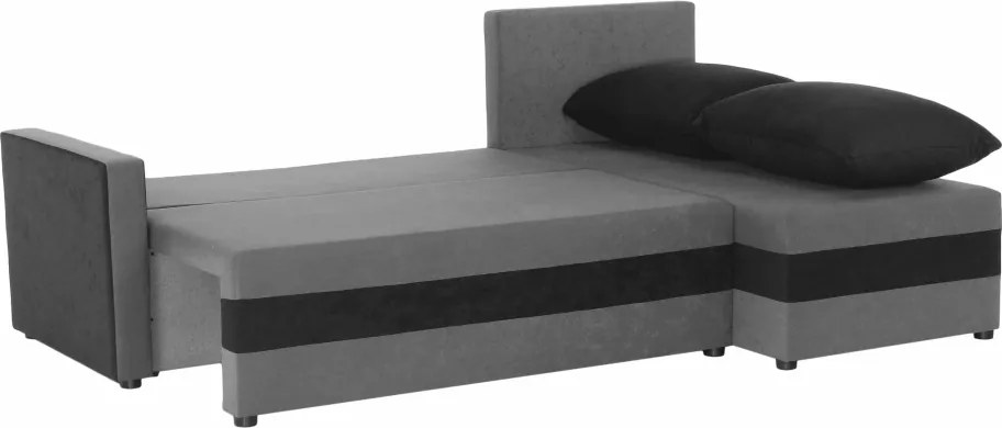 Univerzális ülőgarnitúra, szürke/fekete, PAULITA NEW