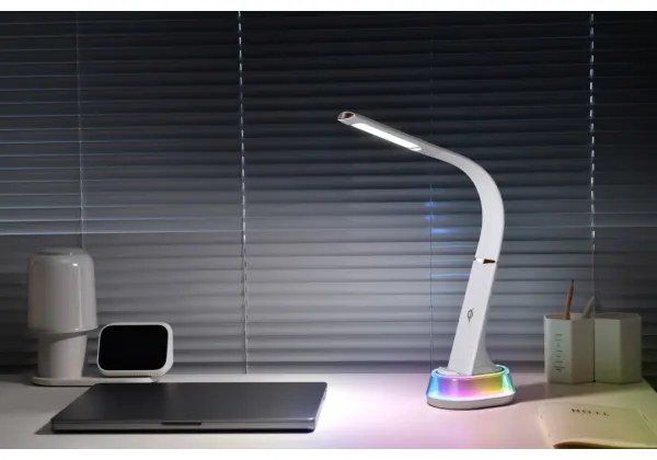 Immax 08974L - CORELLA LED RGB asztali lámpa, 7W, 12 cm, fehér, dimmelhető
