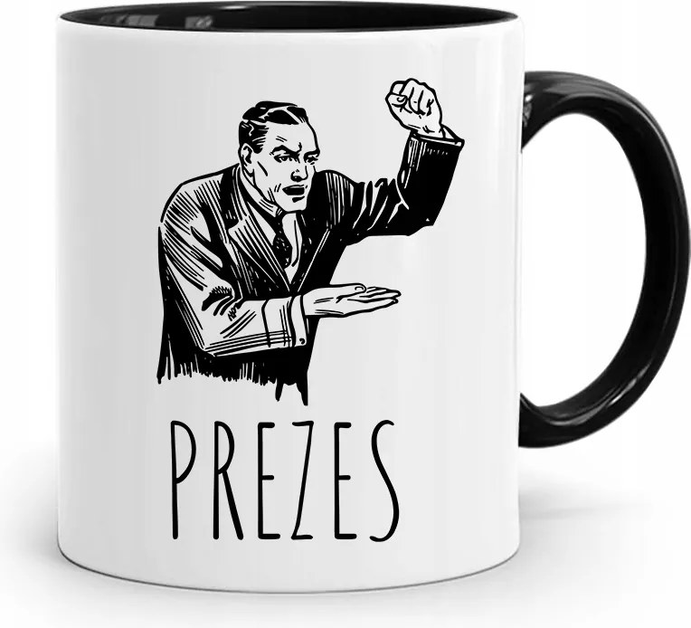 Elnök-vezérigazgatónak Fekete Ajándék Bögre fényképes nyomtatással