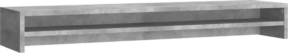 vidaXL betonszürke szerelt fa monitorállvány 100 x 24 x 13 cm