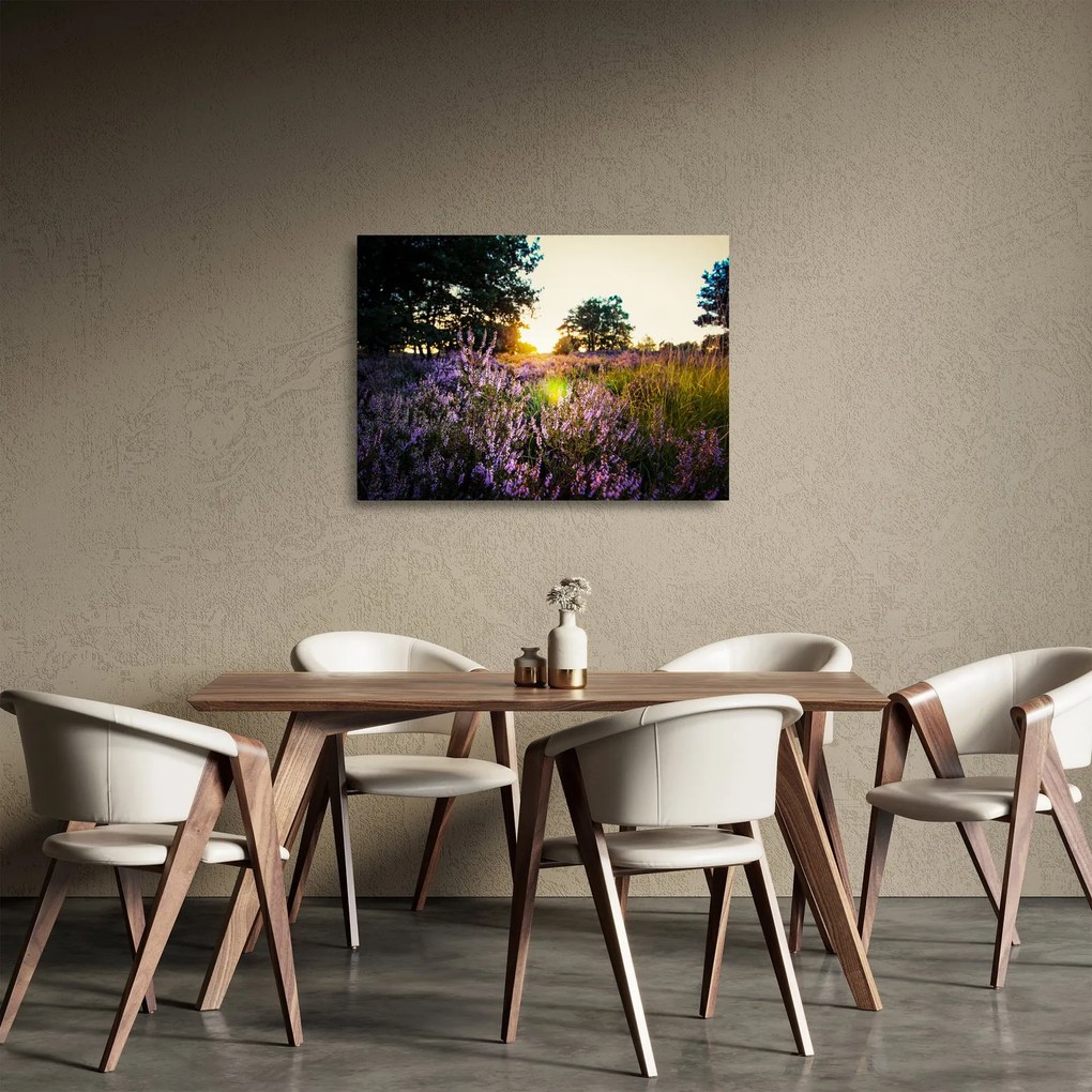 Egy levendulamező képe (üvegen) (70x50 cm)
