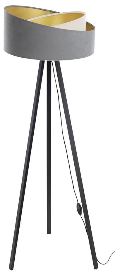 Állólámpa GALAXY 1xE27/60W/230V szürke/krém/wenge