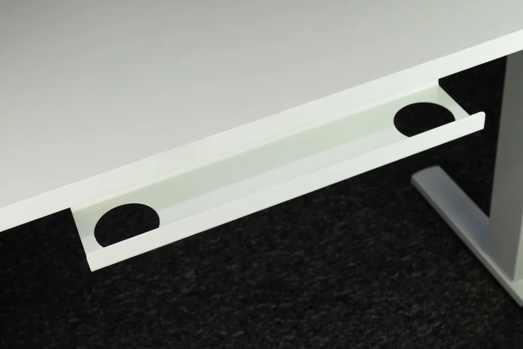 Elektromosan állítható magasságú íróasztal ülő-/állómunkához 120x60 cm fehér Levano Control+