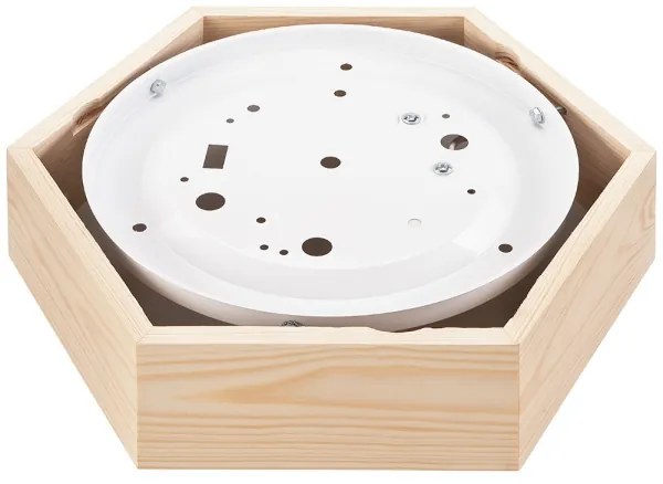 Mennyezeti lámpa HEX NATURAL 1xE27/60W/230V á. 32 cm fenyő